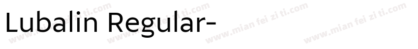 Lubalin Regular字体转换